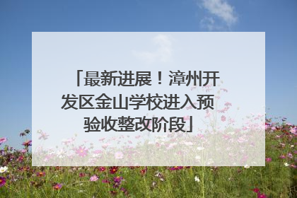 最新进展！漳州开发区金山学校进入预验收整改阶段